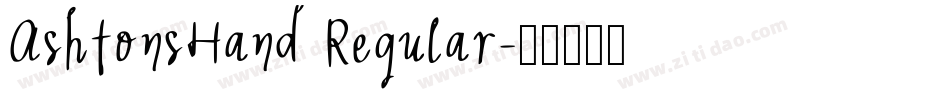 AshtonsHand Regular字体转换
